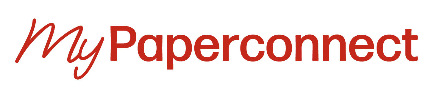 Rotes Logo für "my Paperconnect".